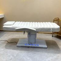 Table de massage en acier inoxydable à trois moteurs, éponge haute résilience, lit de beauté réglable en hauteur, lit chiropratique, lit électrique pour salon