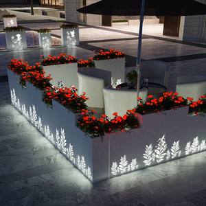 Fioriere da Giardino in Acciaio <span class=keywords><strong>LED</strong></span>, Vasi Decorativi da Esterno, Fioriere Personalizzate - Product Image 2
