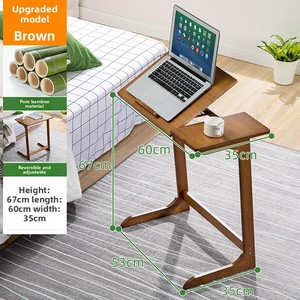 Escritorio Plegable de Bambú para Computadora, Escritorio Sencillo para el Hogar, Mesa Pequeña Cuadrada para Dormitorio, Mesa de Comedor/Escritorio con Desmontaje - Product Image 6