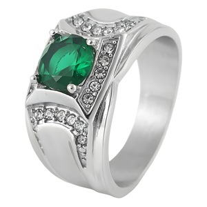 yunnique Fashionable <b>Titanium</b> Steel <b>Ring</b> With Diamond Inlay Geometric Design For Engagement Wedding Unisex Jewelry - Product Image 5