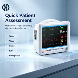 Moniteur patient portable 5 paramètres standards – Dispositif de surveillance médicale pour transport d'urgence en clinique et premiers secours - Product Image 1