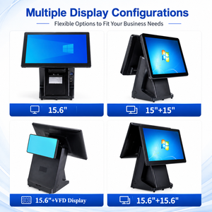 เครื่อง POS แบบ Capacitive ขนาด 15.6 นิ้ว พร้อมเครื่องพิมพ์ความร้อนในตัวขนาด 80 มม. ระบบแคชเชียร์ <span class=keywords><strong>Windows</strong></span> Android สำหรับธุรกิจ ขายส่ง - Product Image 5