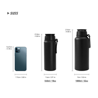 Support magnétique pour téléphone, bouteille d'eau 18oz 540ml en acier inoxydable 304, couvercle rotatif à 360°, logo personnalisé, vente en gros pour salle de sport, direct usine