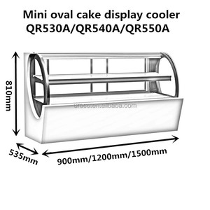 Petite vitrine réfrigérée rotative pour gâteaux, personnalisable, en verre, directement du fabricant - Product Image 5