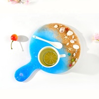 Moule en silicone DIY pour résine époxy, pour plateaux, plateaux à fruits de grande taille et sous-verres irréguliers