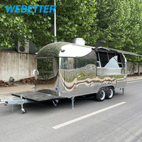 WEBETTER Camion de restauration rapide, Remorque Food Truck, Camionnette à café, Remorque alimentaire mobile, Camion de crème glacée, Remorque à hot-dogs entièrement équipée