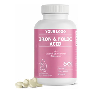 Rainwood OEM diskon besar produk besi banyak dan seng suplemen Vitamin B9 tablet asam folat DHA untuk kehamilan - Product Image 1