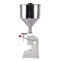 A03 Machine de remplissage manuelle à pression pour emballage de crème d'huile de pâte de miel Machine de remplissage de liquide de bouteille de trémie