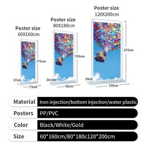 Expositor enrollable para pancartas publicitarias, soporte para pancartas exteriores con marco para empresas - Product Image 2