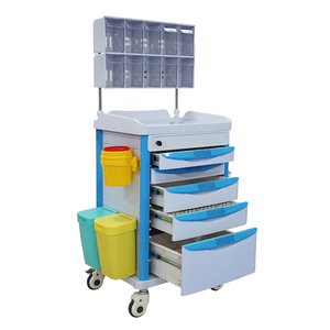 플라스틱 의료용 가구 트롤리 병원 마취 트롤리 바퀴付き 의료 장비 ABS 마취 트롤리 공급업체 - Product Image 1