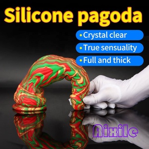 Dildo anale in silicone con ventosa per stimolare vagina e ano, grande plug anale morbido, dilatatore anale, sex toy per donne e uomini - Product Image 2