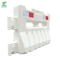 Barrera de Tráfico Modular de Plástico Rellena de Agua, Barricada de Construcción de HDPE de Alta Resistencia para Seguridad Temporal