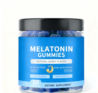 Gummies pour le sommeil sans mélatonine, complément vitaminique végétarien, OEM, naturel, 3 mg, 5 mg, 10 mg, GABA, L-théanine, 60 unités, soutien de la mémoire