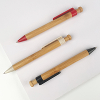 Stylo bille en bambou écologique personnalisé de 1,0 mm avec logo panda, stylo promotionnel fantaisie avec encre bleue/noire