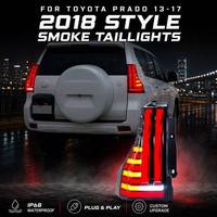 Feu arrière LED complet pour Toyota Prado LC150 2013 2014 2015 2016 2017, boîtier fumé, clignotant séquentiel