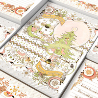 Style de cahier de Noël personnalisé double face imprimé offset déchirable à la main bloc-notes collant fabricant d'impression originale