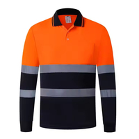 Logo personnalisé pour hommes T-shirt à manches longues et vêtements de travail de sécurité réfléchissants Tissu tricoté en polyester avec motif imprimé
