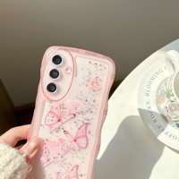 Coque de Téléphone Anti-choc Transparente en TPU Souple de Haute Qualité, Paillettes Étoiles Papillon, pour A56 A36 A26 A16 A06 A05 A15 A25 A55 5G