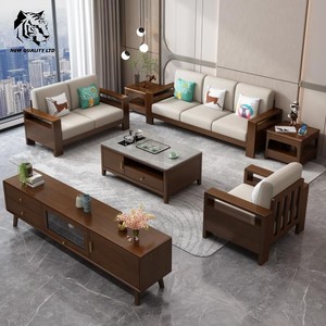china supplier cheap price custom logo huge stock eco-friendly fabric sofa new design living room furniture wood sectional sofa - Product Image 6