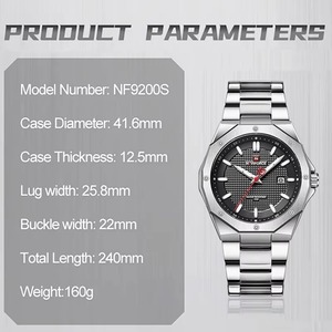 Montres pour hommes Drioshipping, marque sportive, étanches 3ATM, entièrement en acier, mouvement à quartz japonais, montre 24 heures, Relogio Masculino - Product Image 6