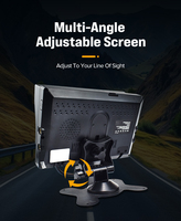 Monitor de Coche de 7 Pulgadas Resistente a Golpes para Camión, Autobús, RV, Montacargas, 2 Entradas AV, Pantalla TFT, Pantalla Dividida, Asistencia de Marcha Atrás, Cámara de Reversa, Impermeable
