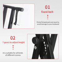 Factory Direct Q-2XC-1 Adjustable Double X Keyboard Stand for Piano - Professional Keyboard Instruments Musical Accessories