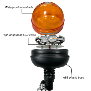 <span class=keywords><strong>Feux</strong></span> de signalisation à LED ambre 12V 24V, gyrophare flexible, lampe de sécurité clignotante rotative pour camions, tracteurs - Product Image 3