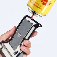 Logo personnalisé Imperméable Au Vent Camping Grande Torche Rechargeable BBQ Gaz Butane Vanne De Remplissage Flamme Jet Briquet Durable pour Cigares Camp De Cuisine