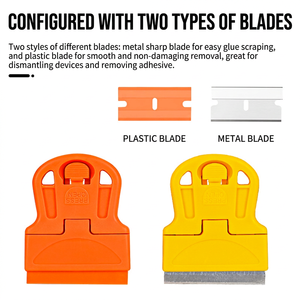 Mini Plastic Wall <b>Paper</b> Scraper Tool For Car Film Installation And Screen Cleaning With Blade - Product Image 3