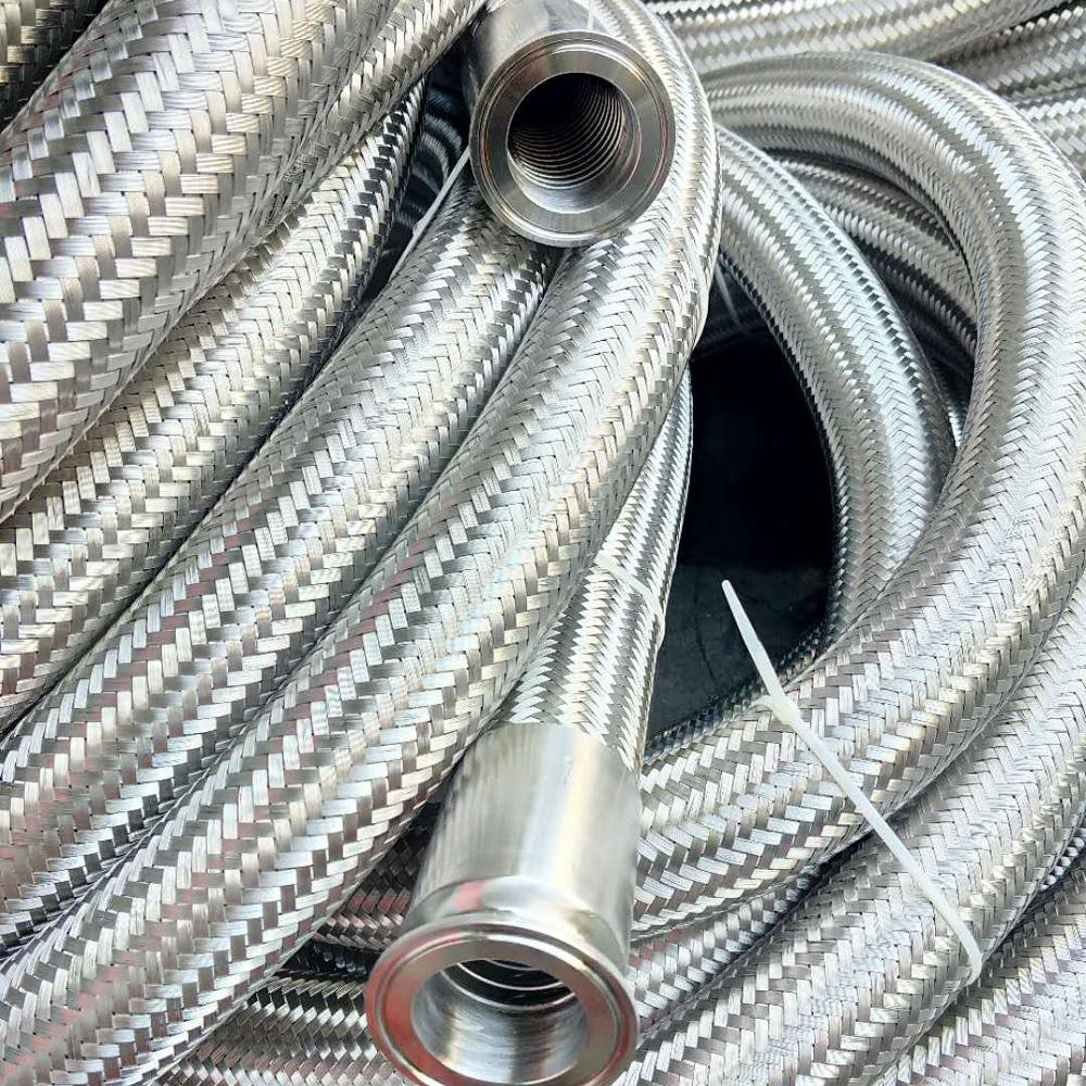 SS304 гидравлический гибкий резиновый шланг с тройным зажимом, фитинг, заводская цена