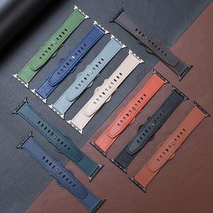 Trendybay สายนาฬิกาหนังแท้แฟชั่นย้อนยุค,สายนาฬิกาสำหรับ Apple Watch สายหนังสำหรับ <span class=keywords><strong>Applewatch</strong></span> - Product Image 1