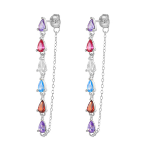 Pendientes Largos de Plata de Ley S925 ROXI con Zirconia en Forma de Gota de Agua, Modernos, con Borlas, para Regalo de Boda o Aniversario - Product Image 2