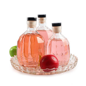 Botella de cristal con forma de <span class=keywords><strong>Granada</strong></span> de bomba vacía transparente de 250ml, 375ml, 500ml, con tapón de corcho para jugo, bebida, whisky - Product Image 6