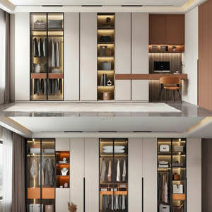 Precio de fábrica, armario, tablero de PVC, armario abierto de almacenamiento grande personalizado, armarios, armario personalizado, juego de dormitorio, vestidor - Product Image 1