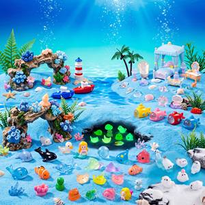 Figura de Resina <span class=keywords><strong>3D</strong></span> de <span class=keywords><strong>Animales</strong></span> Marinos: Ballena, Delfín, Tortuga Marina, Pez, Rayo, Concha, Coral, Brillante en la Oscuridad, Translúcida, para Piscina, Playa, Arena, Océano, Submarina - Product Image 3