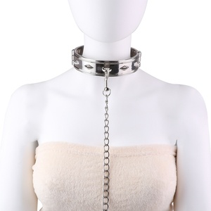 Women Leather Metal Neck Collar Erotic Collars with Chain BDSM Bondage Adult Games Bind Restraints <b>Toy</b> Couples Sex <b>Toys</b> <b>for</b> <b>Men</b> - Product Image 3