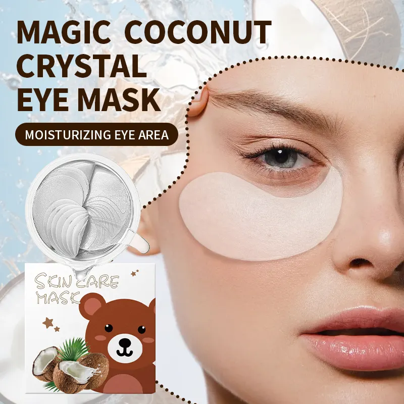 Private label Factory manufacturer remove dark circles eye pads wholesale Collagen crystal Blueberry fruit eye mask