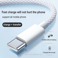 Kabel Data tipe C, kabel Data cepat 6A pengisian Braid Shielding USB C untuk Huawei untuk iPhone 15 dan Micro USB C kualitas tinggi