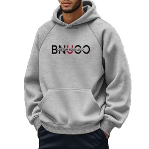 Sweat-shirt à capuche personnalisé avec boutons pression, 220 GSM, sweat-shirt uni en molleton pour homme, couleur unie, surdimensionné, avec poche à capuche - Product Image 1