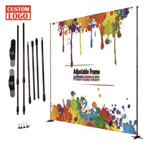 Portable Event <b>Backdrop</b> <b>Stand</b> Aluminium <b>Backdrop</b> Banner <b>Stand</b> Telescopic Banners - Product Image 1