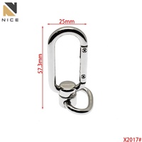 Kait Putar Logam Tugas Berat, Gantungan Kunci Putar, Gesper Ekor yang Dapat Diputar untuk Tas Kerja, Tas Ransel, Perlengkapan Carabiner Grosir