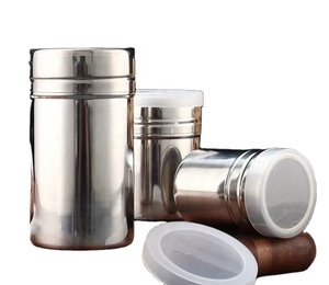 Custom Stainless Steel <b>Spice</b> <b>Jar</b> Dredge Salt Sugar <b>Spice</b> Pepper Shaker Seasoning Can Rotating Cover Multi-purpose Kitchen Tool - Product Image 4