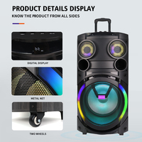 SING-E ZQS12150 Producción de Fábrica Nuevo Altavoz Inalámbrico BT de 12 Pulgadas con Audio, Karaoke Profesional para Exteriores con Carga