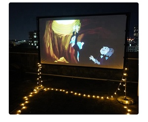 100 pouces support libre intérieur extérieur trépied ALR écran de Projection LCD DLP HD 1080P 4K projecteur pour la présentation de films avec sac - Product Image 5