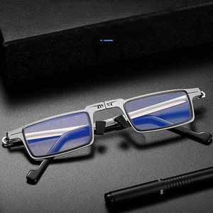 Lunettes de lecture rondes carrées PC pliables claires blanches fines correctrices grossissantes optiques universelles unisexes TY RC619-B - Product Image 2