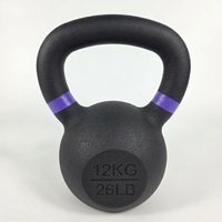 Kettlebell coloré de 4 kg à prix de gros, en fonte massif durable, avec revêtement coloré, codé par couleur, pour usage en salle de sport, écologique