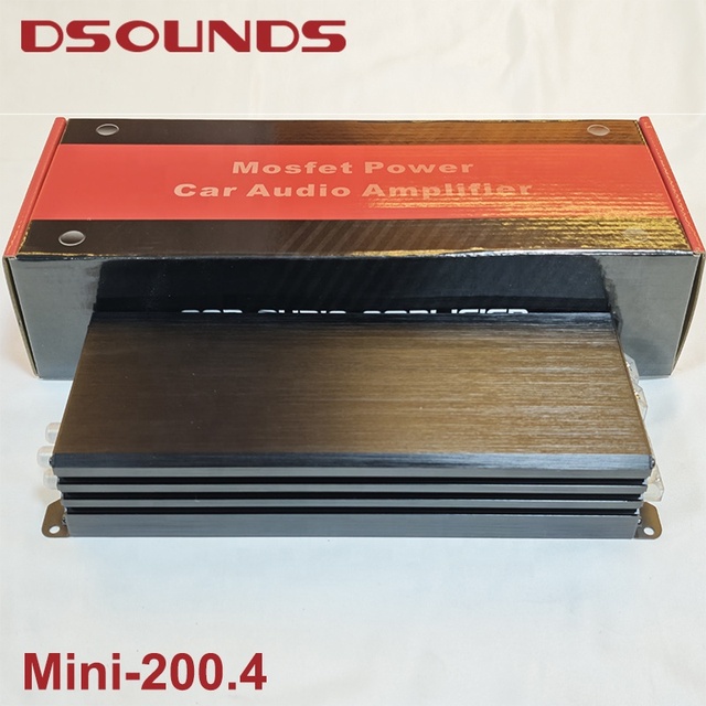 200.4 Mini Car Amplifier 200Wrms*4CH Car Amplifier Mini Size and Full Range Car Amplifier Class D Car Amplifier for Car Audio