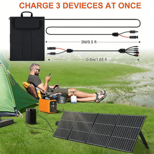 แผงโซลาร์เซลล์แบบพับได้ ALECTER 200W ได้รับการรับรองมาตรฐาน CE โมโนคริสตัลไลน์ ประสิทธิภาพสูง 23.4% กันน้ำระดับ IP65 น้ำหนักเบา - Product Image 5