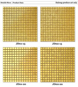 Carrelage de mosaïque en <span class=keywords><strong>verre</strong></span> et maille de support en or, pour partition, nouveau modèle - Product Image 6