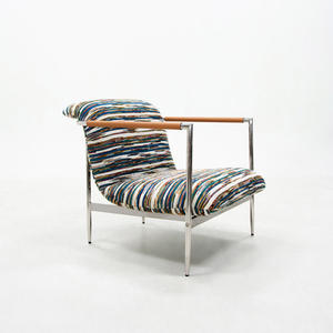 Fauteuil individuel de style vintage de luxe avec accoudoirs en acier inoxydable, mobilier de détente pour la maison, idéal pour balcon et salon - Product Image 2